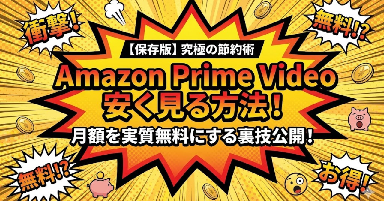 Amazon Prime Videoを安く見る方法TOP