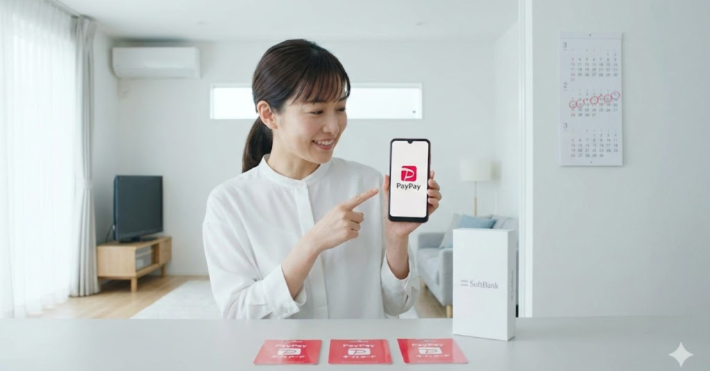 ソフトバンクの3ヶ月無料特典とPayPay還元
